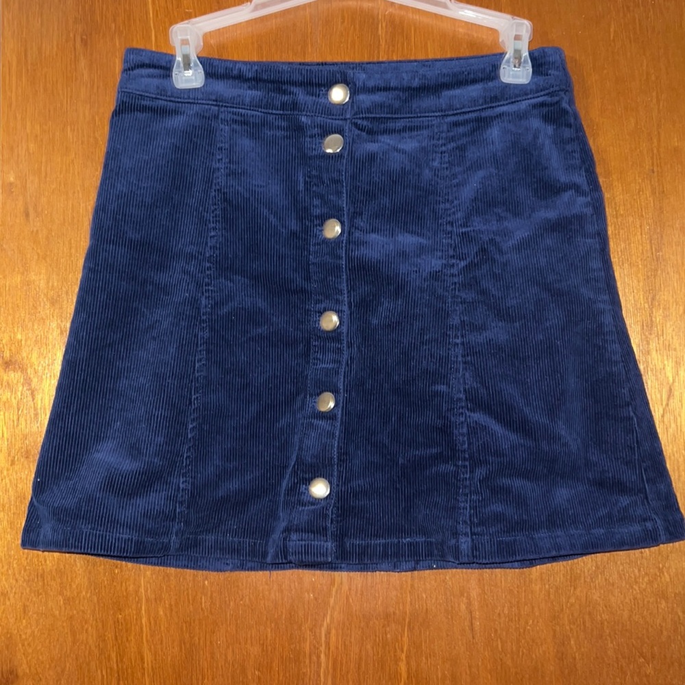 Corduroy Button-Up Skirt